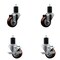 Service Caster 3'' Maroon Poly Wheel Swivel 1-3/4'' Expanding Stem Caster Set 2 Brakes, 4PK SCC-EX20S314-PPUB-MRN-2-TLB-2-134 - alternate 1